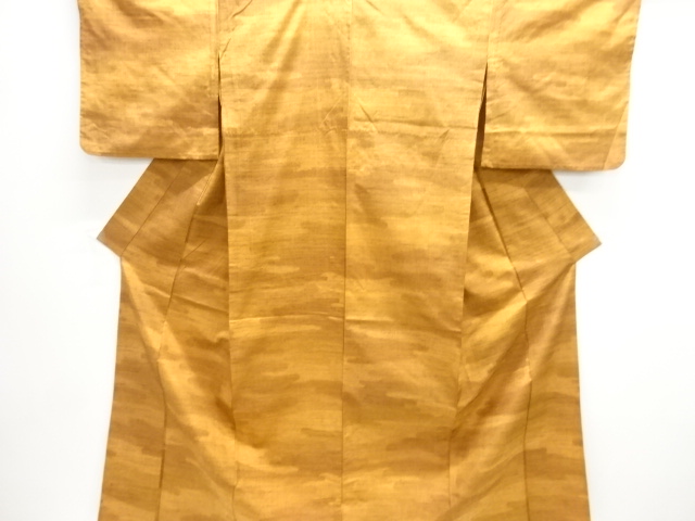 ヱ霞模様手織り節紬単衣着物